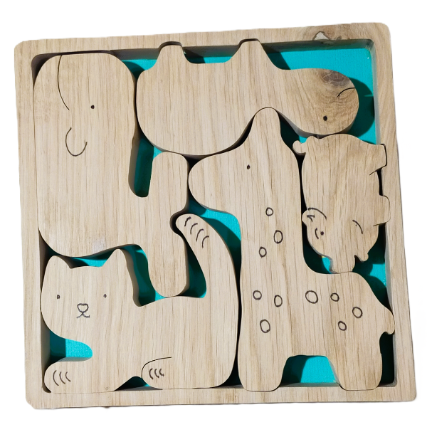puzzle en bois dans cadre sami créascions
