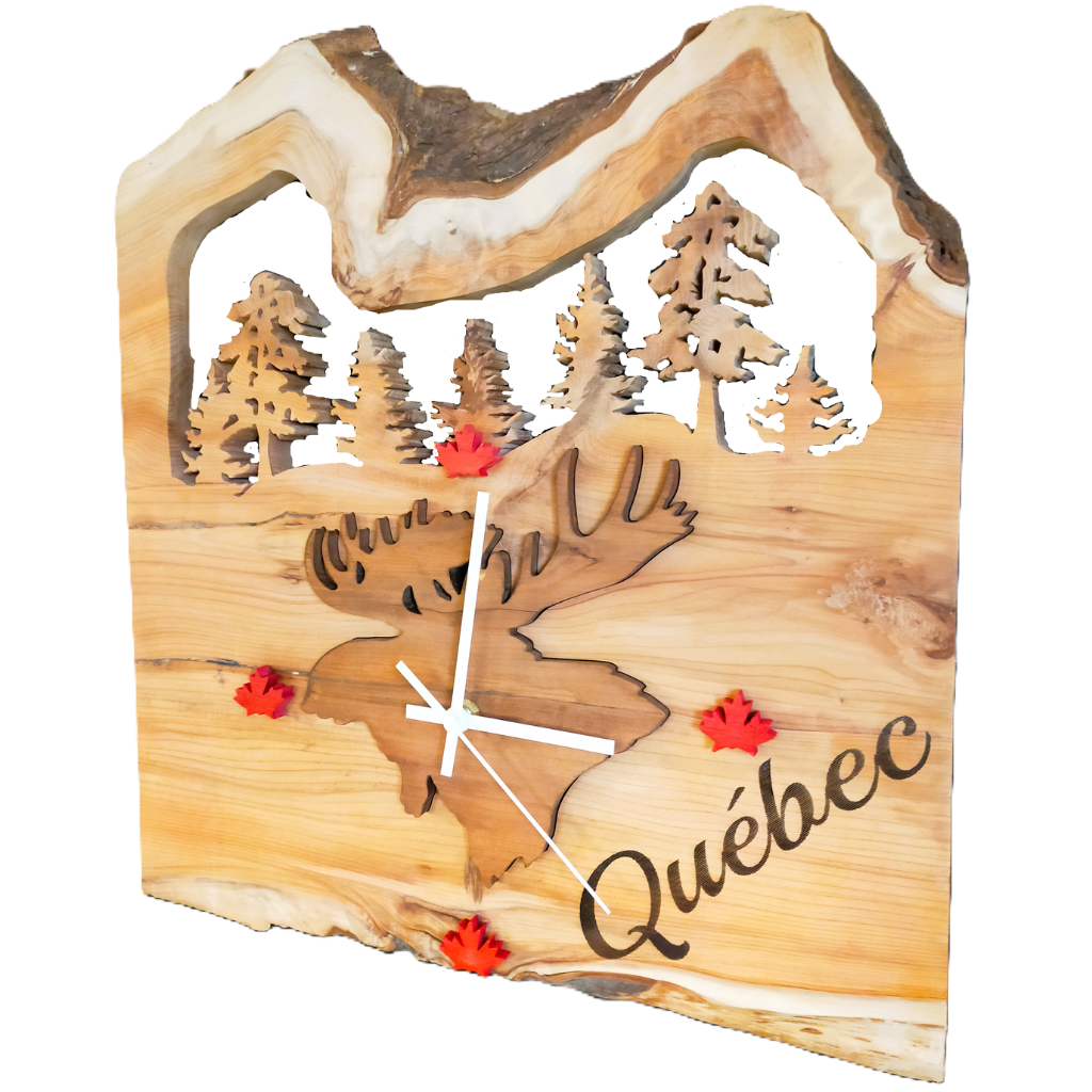 horloge bois quebec sami créascions
