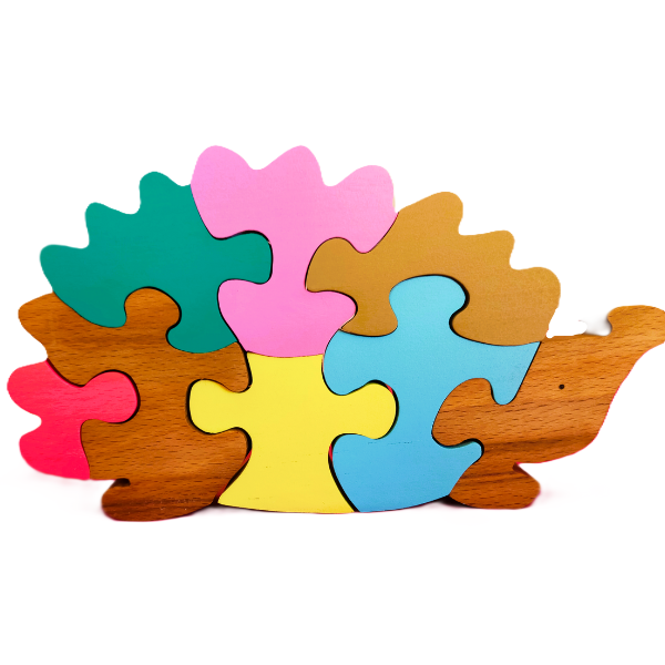 puzzle en bois hérisson sami créascions
