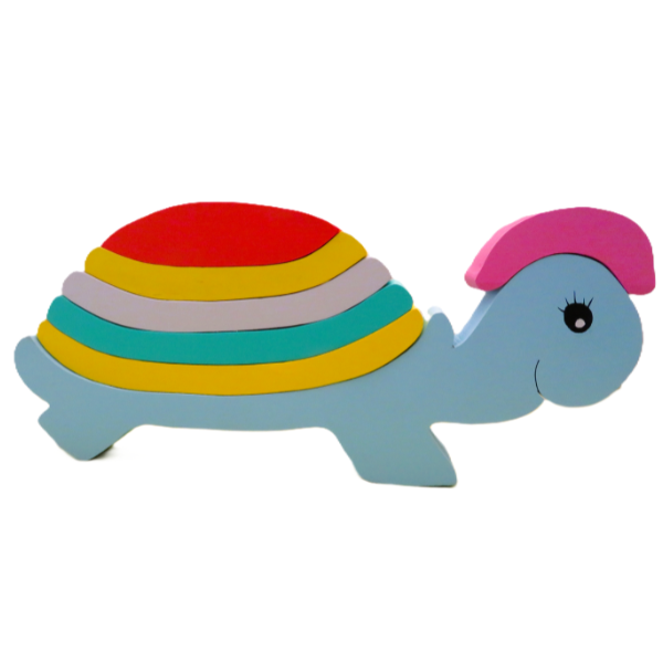 jeu à empiler en bois tortue sami créascions