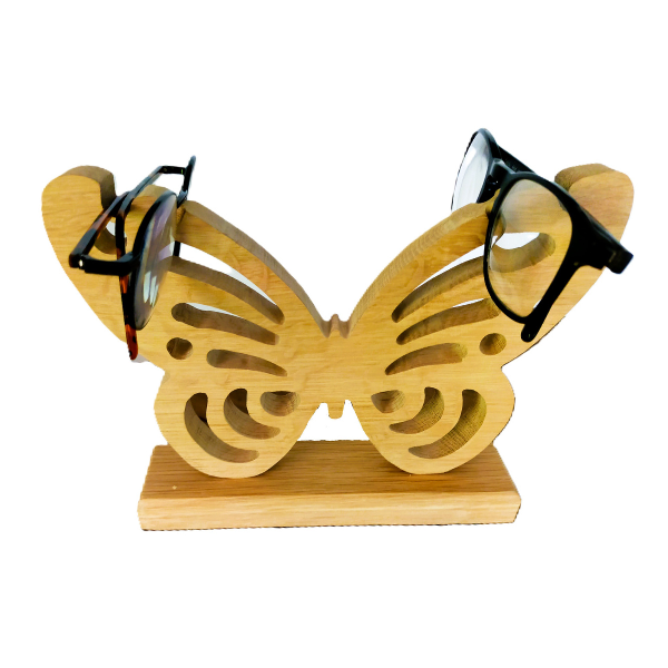 support lunettes en bois double papillon sami créascions