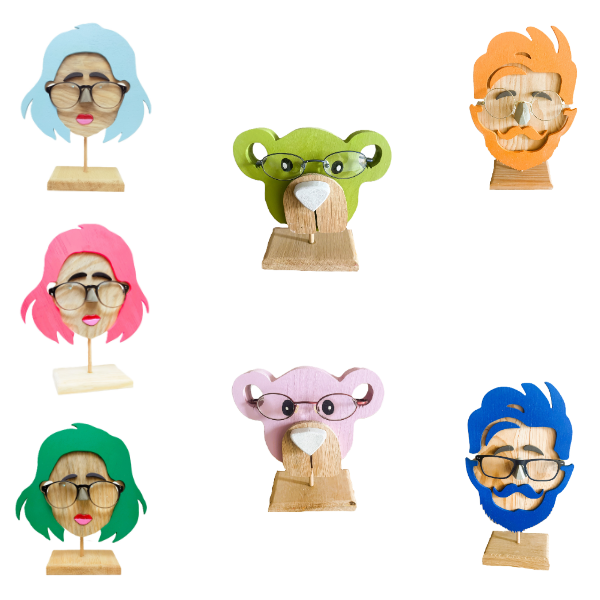 supports lunettes bois femme, homme et enfants sami créascions
