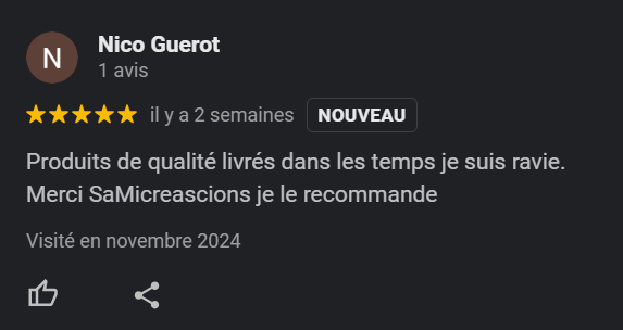 Avis google sami créascions