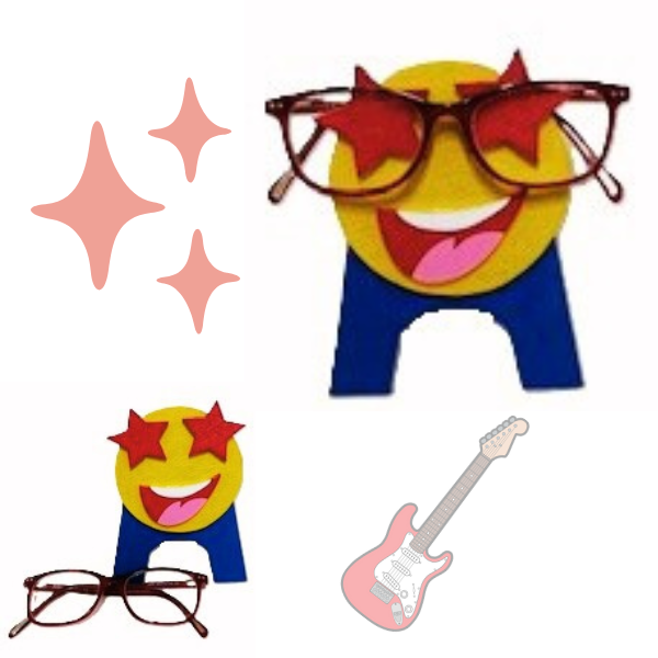 supports a lunettes smiley étoiles sami creascions