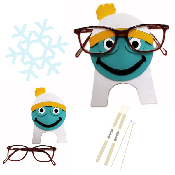 supports a lunettes smiley skieur sami creascions