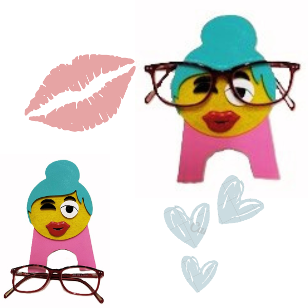 supports a lunettes smiley chignon sami creascions